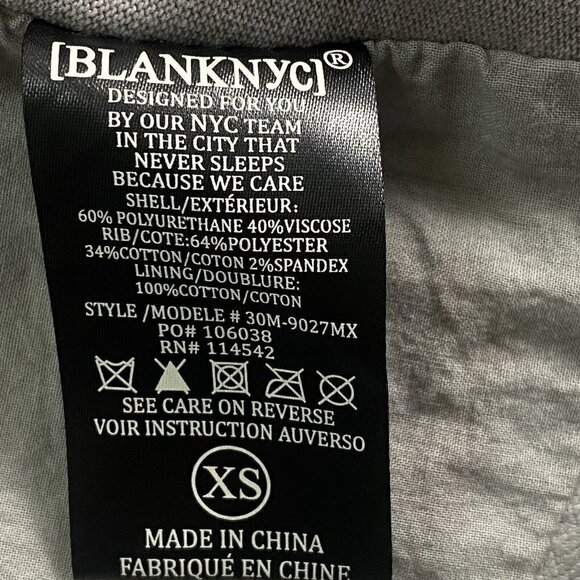 BLANK NYC Private Practice Faux Leather Moto Jacket Asymmetric Gray XS 4-2 - Picture 13 of 16